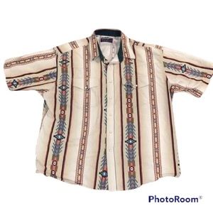 Vintage South Western Cowboy Wrangler Pearl Snap Shirt XXL